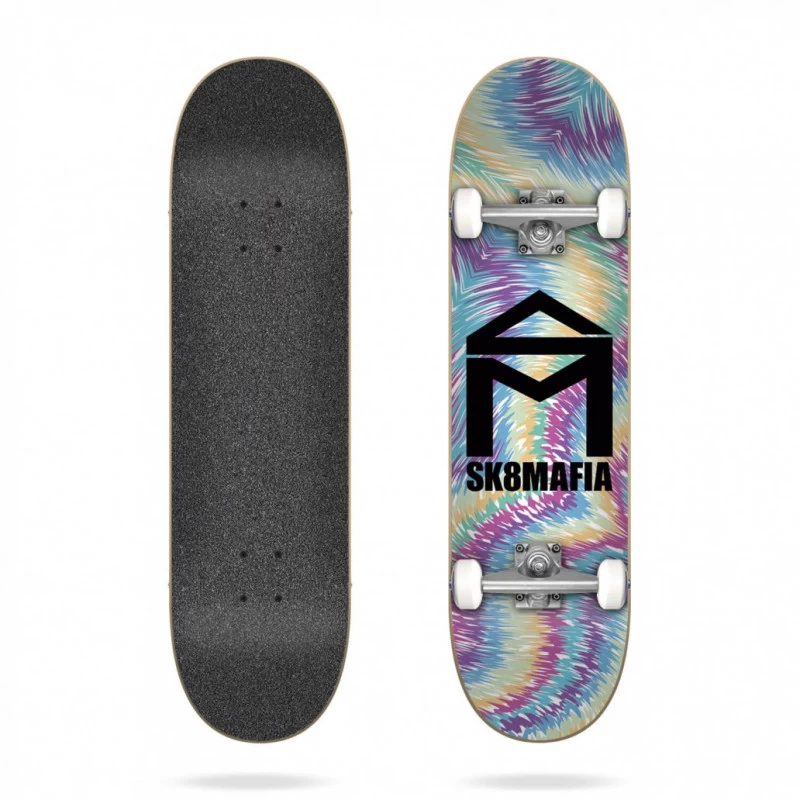 House Logo Tie Dye 7.87" SK8MAFIA Skateboard 1 House Logo Tie Dye 7.87" SK8MAFIA Skateboard