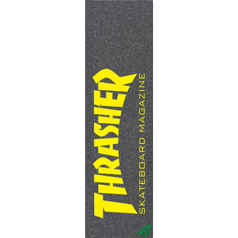 SKATE MAG THRASHER JAUNE GRIP PLAQUE MOB 1 SKATE MAG THRASHER JAUNE GRIP PLAQUE MOB